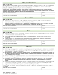 DCYF Formulario 10-290 SP Acuerdos De Politicas - Washington (Spanish), Page 2