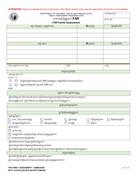 DCYF Form 10-474CA Far Family Assessment - Washington (Cambodian)