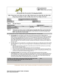 DCYF Form 15-059 Prior Written Notice Consent and Financial Information Forms - Washington (Vietnamese)