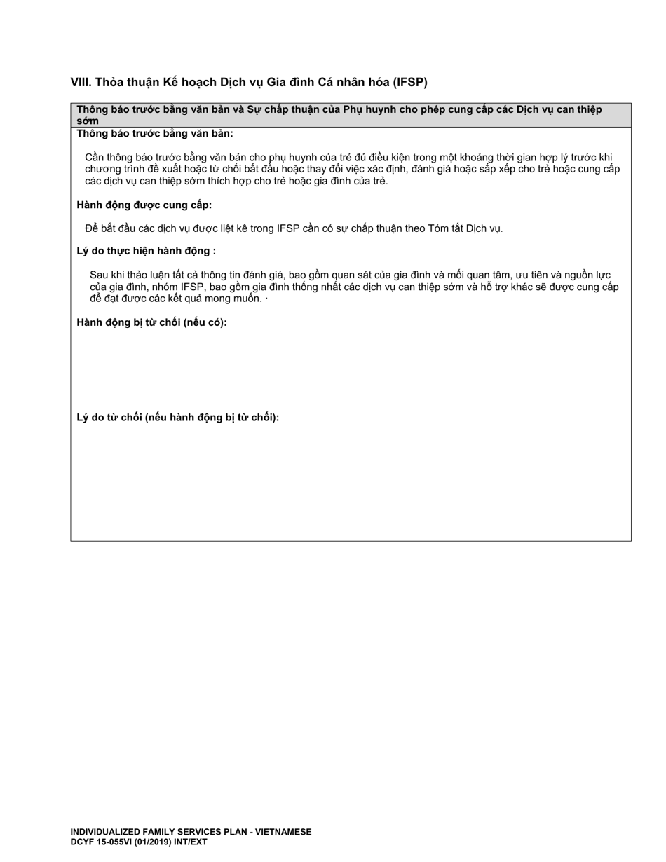 DCYF Form 15-055 Individualized Family Service Plan (Ifsp) - Washington (Vietnamese), Page 18