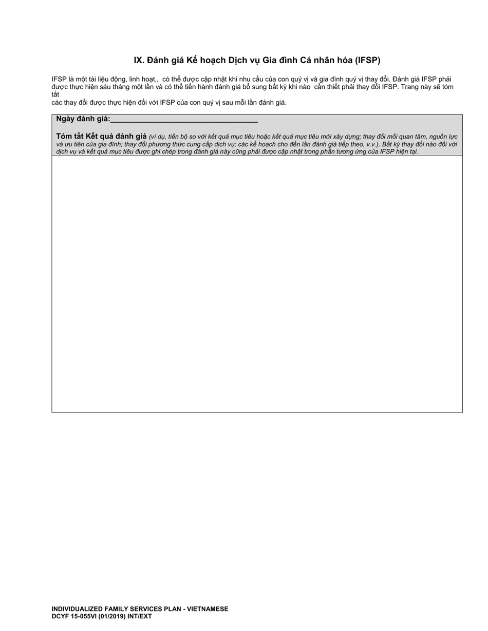 DCYF Form 15-055 Individualized Family Service Plan (Ifsp) - Washington (Vietnamese), Page 20