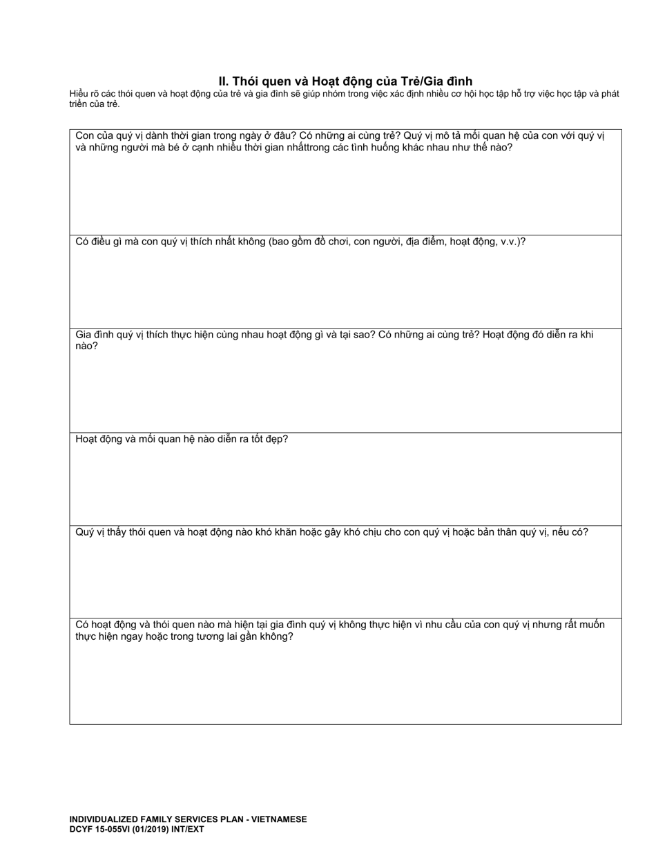 DCYF Form 15-055 Individualized Family Service Plan (Ifsp) - Washington (Vietnamese), Page 4