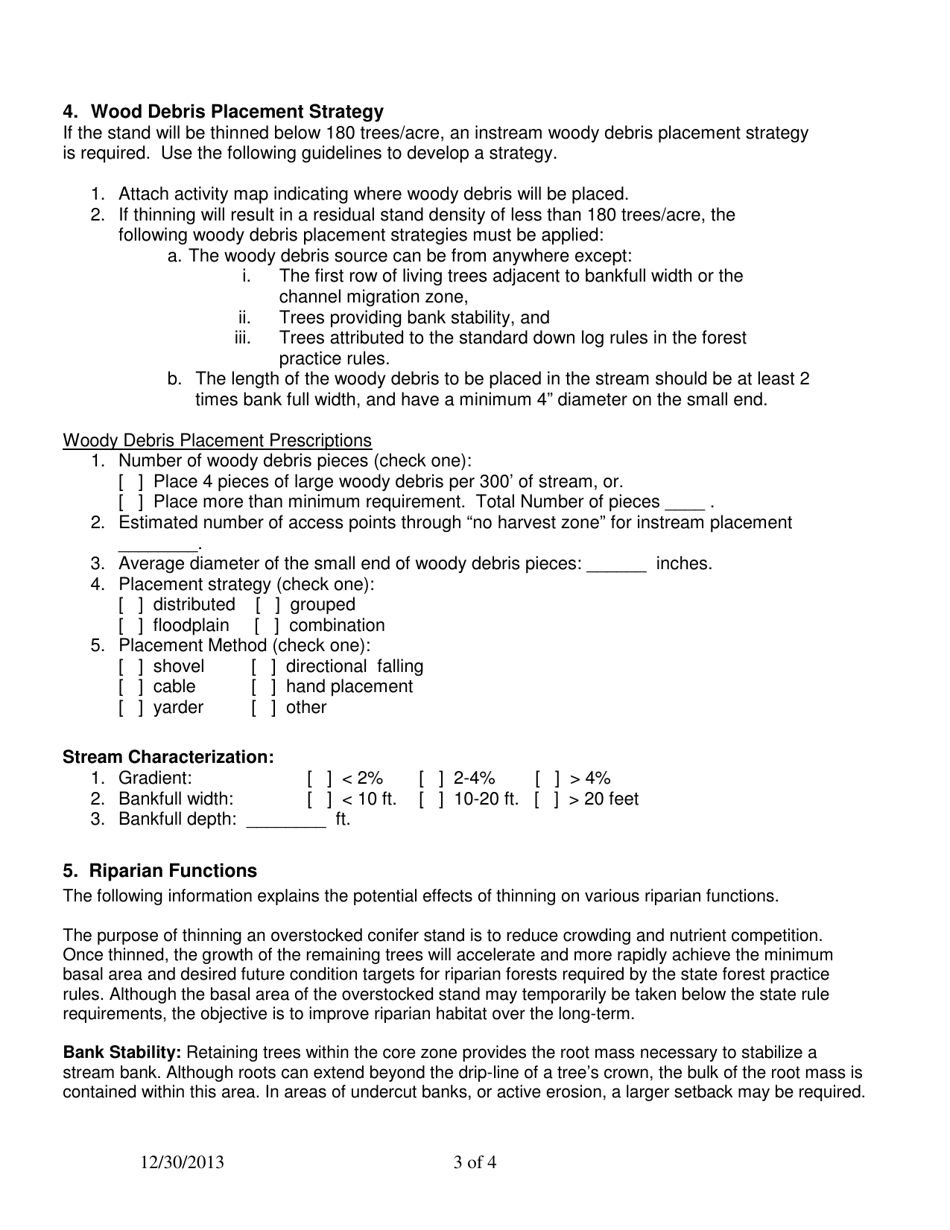 Overstocked Stand Template for Type S  F Waters for Small Forest Landowners - Western Washington, Washington, Page 3