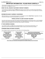 Form SSA-1199-SZ Direct Deposit Sign-Up Form (Switzerland), Page 2