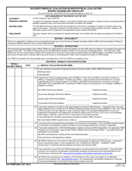 Document preview: DA Form 5893 Soldier's Medical Evaluation Board/Physical Evaluation Board Counseling Checklist