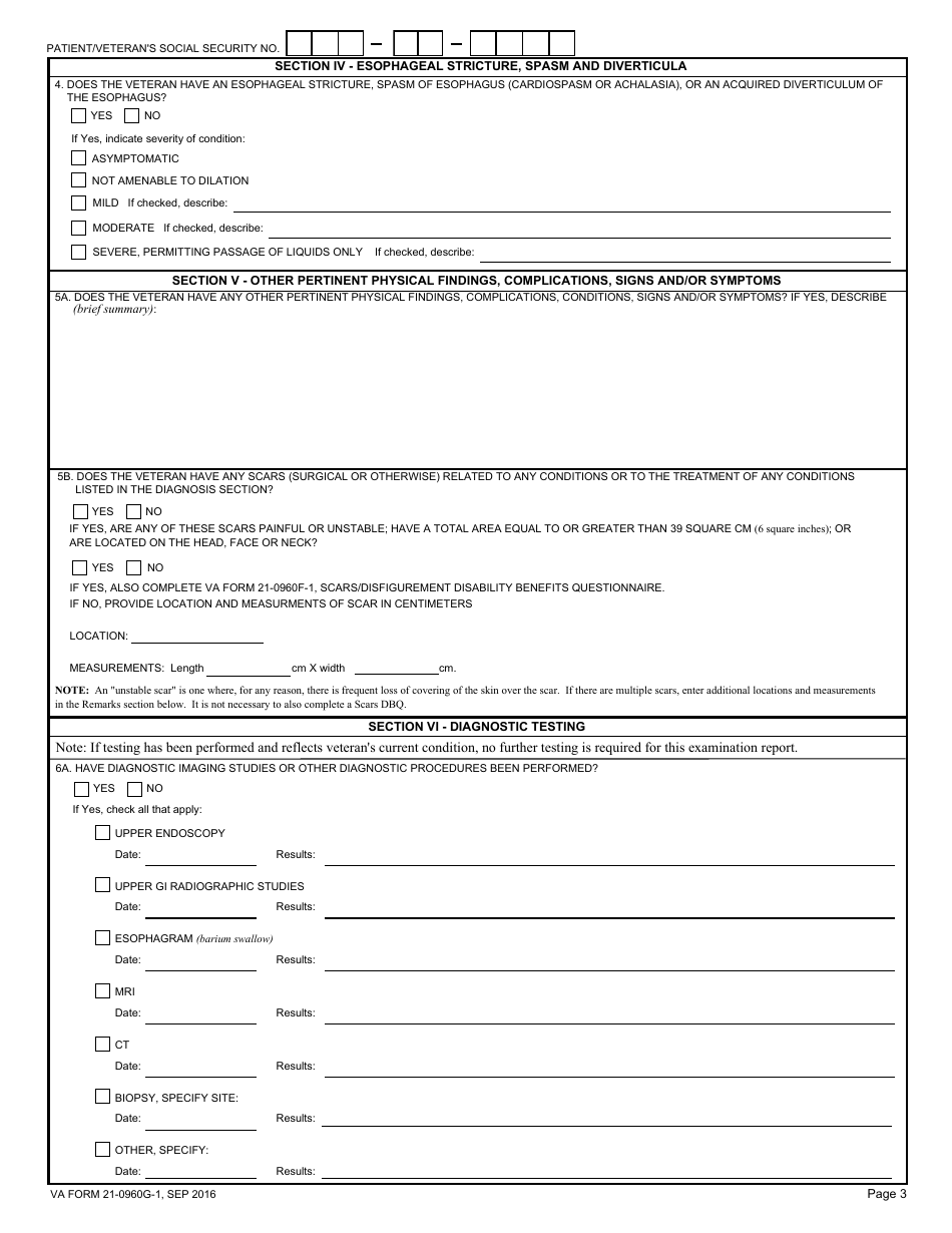 Va Form 21 0960g 1 Fill Out Sign Online And Download Fillable Pdf Templateroller