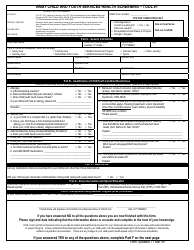 Document preview: Army Child and Youth Services Health Screening - Tool #1