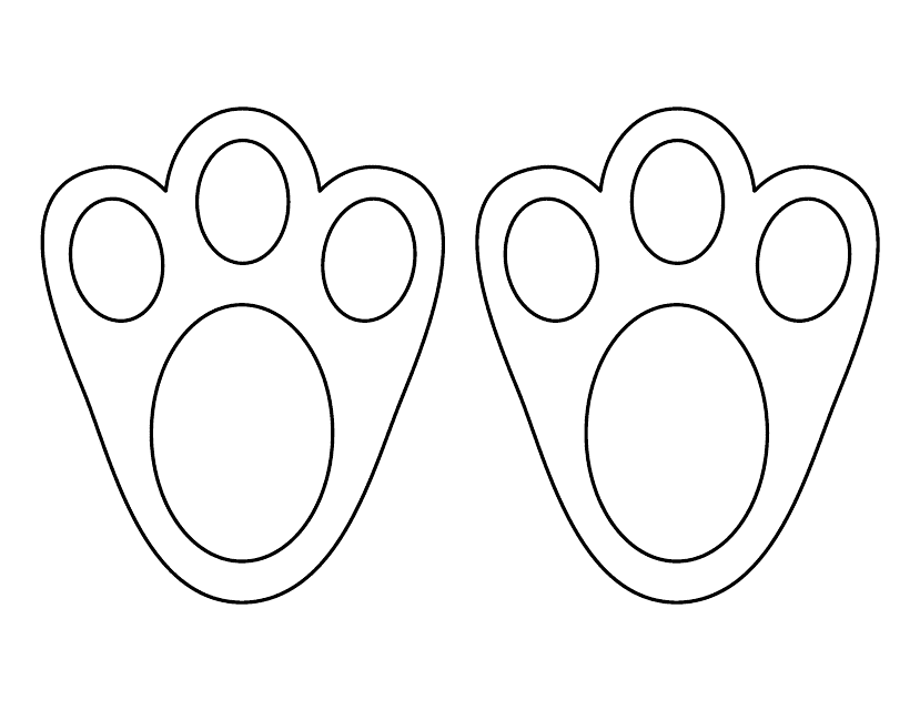 Easter Bunny Feet Template