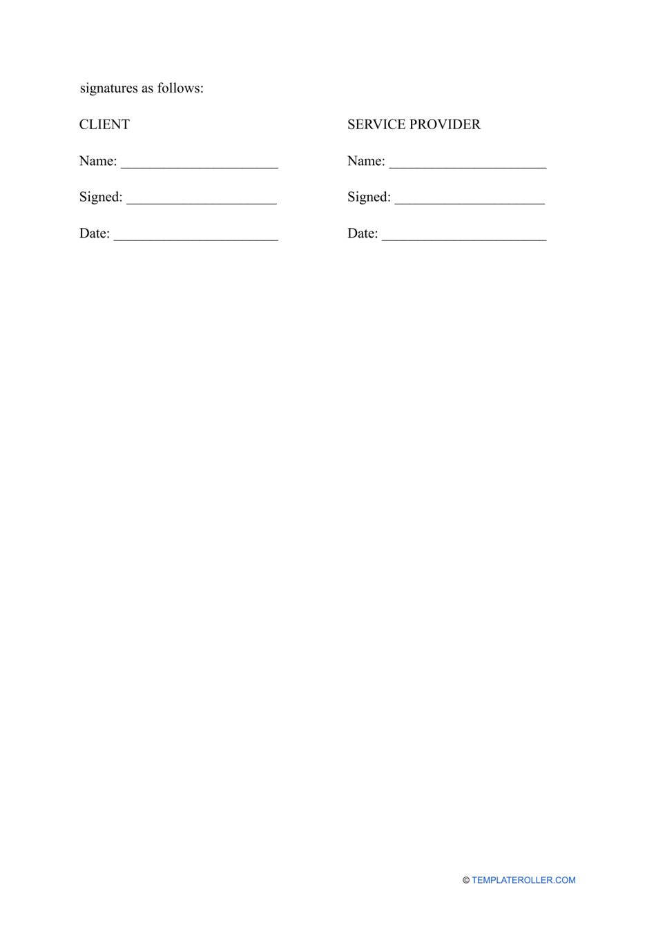 Service Contract Template, Page 3