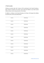 Nanny Contract Template, Page 2