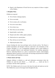 Child Care Contract Template, Page 3