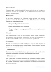 Dog Walking Contract Template, Page 6