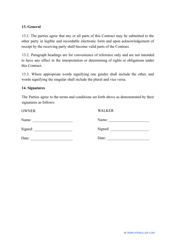 Dog Walking Contract Template, Page 7