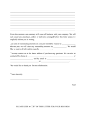 Business Contract Termination Letter Template, Page 2