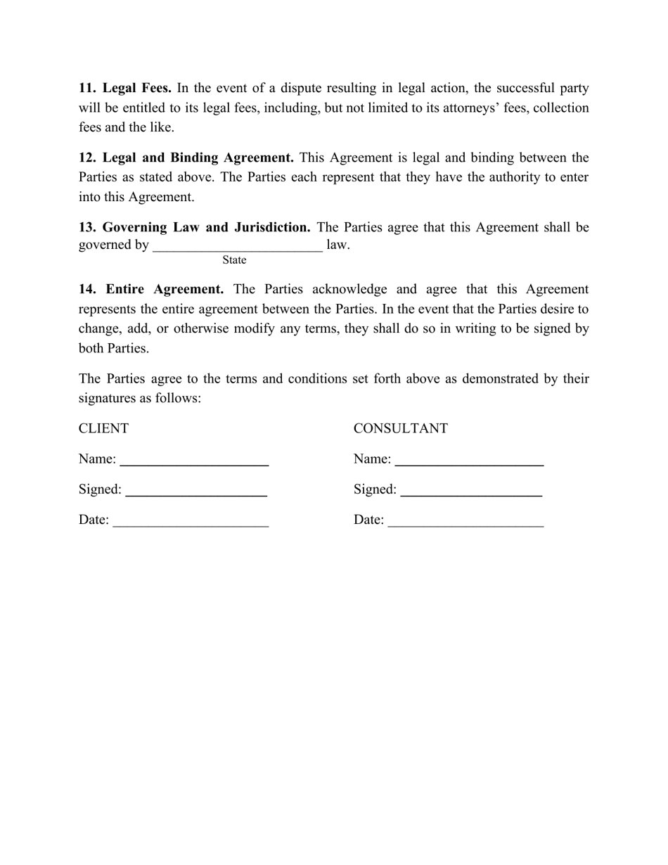 Consulting Agreement Template, Page 3