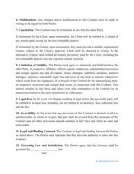 Catering Contract Template, Page 2
