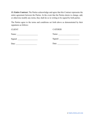 Catering Contract Template, Page 3
