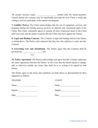 Martial Arts Contract Template, Page 2