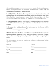Coaching Contract Template, Page 2