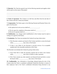Decorating Contract Template, Page 2