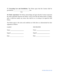 Decorating Contract Template, Page 4