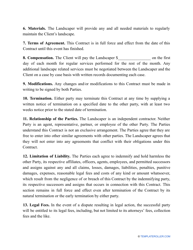 Landscaping Contract Template, Page 2