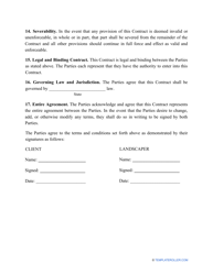 Landscaping Contract Template, Page 3