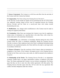 Cleaning Service Contract Template, Page 2