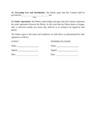 Wedding Planner Contract Template, Page 3