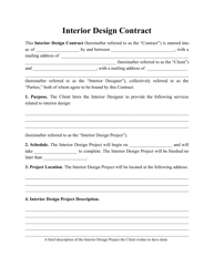 Document preview: Interior Design Contract Template