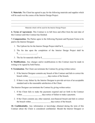 Interior Design Contract Template, Page 2