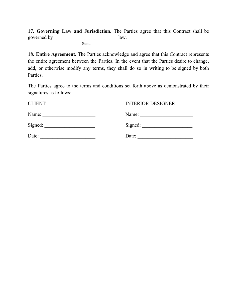 Interior Design Contract Template, Page 4