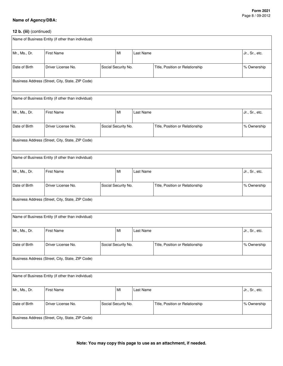 Form 2021 License Application - Texas, Page 10