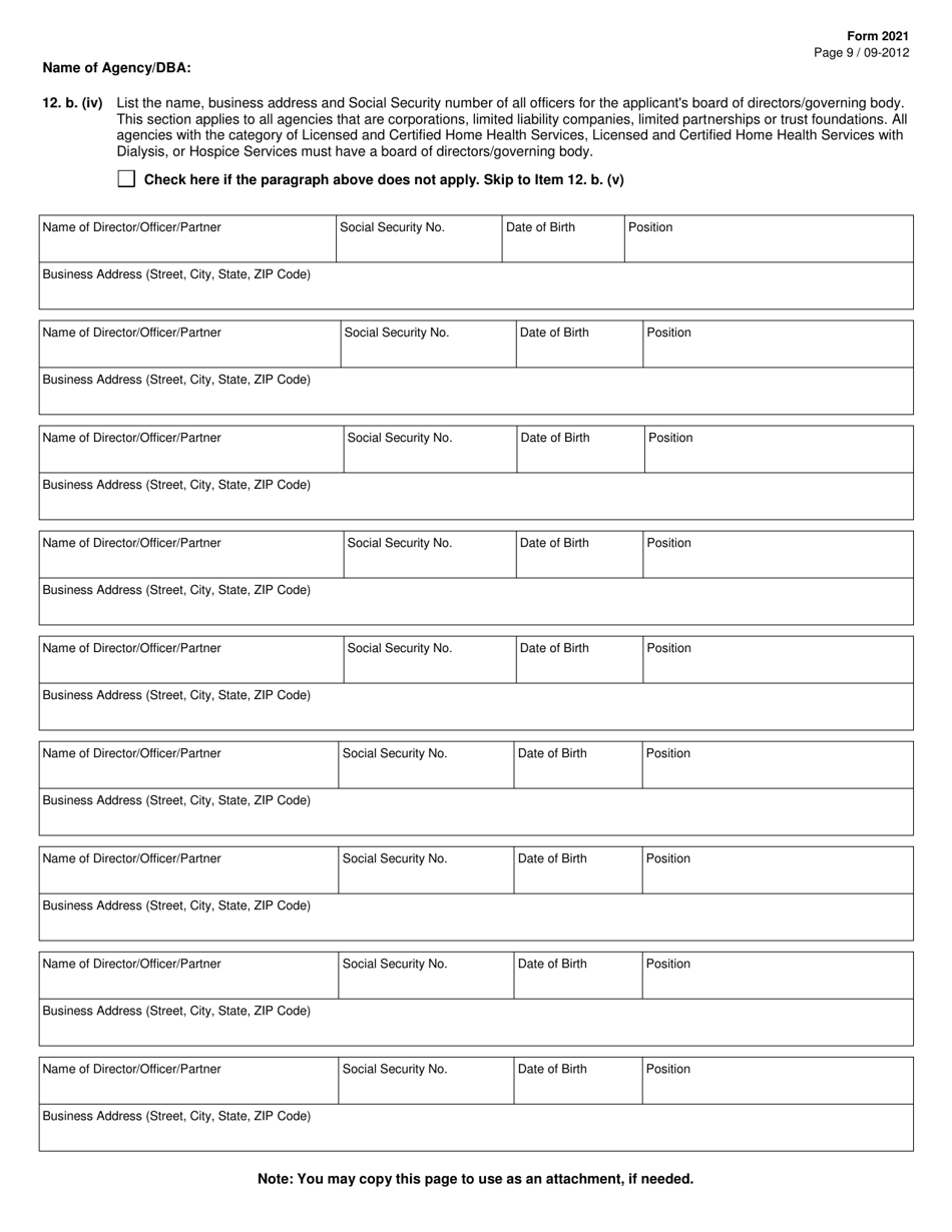 Form 2021 License Application - Texas, Page 11