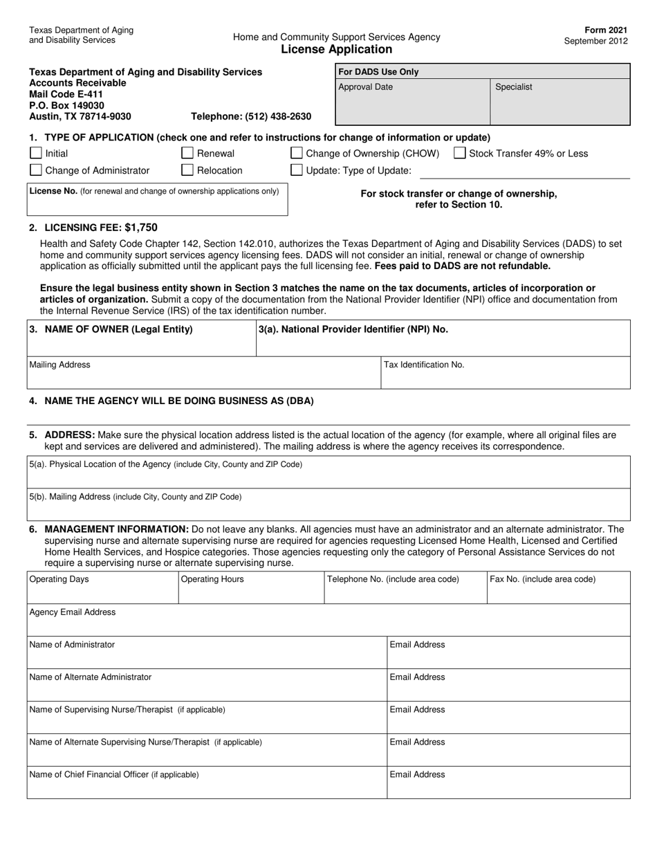 Form 2021 - Fill Out, Sign Online And Download Printable Pdf, Texas 