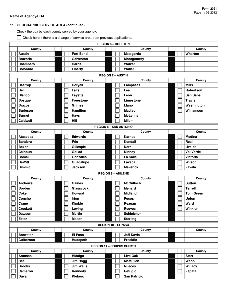 Form 2021 License Application - Texas, Page 6