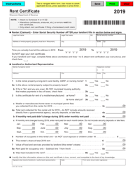 Form I-017 Rent Certificate - Wisconsin, Page 2