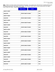 AC Form 8050-1B Aircraft Registration Renewal Application, Page 2