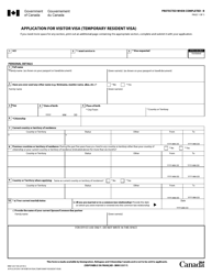 Form IMM5257 &quot;Application for Visitor Visa (Temporary Resident Visa)&quot; - Canada