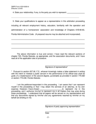 DBPR Form HOA6000-6 Qualified Representative Application - Florida, Page 2