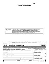 Form 100-ES Corporation Estimated Tax - California, Page 2