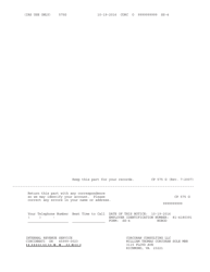 Sample &quot;IRS Letter Cp575, Employer Identification Number (Ein) Confirmation Letter&quot;, Page 2