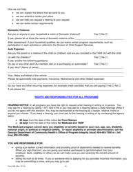 Form 508 Food Stamp/Medicaid/TANF Renewal Form - Georgia (United States), Page 10