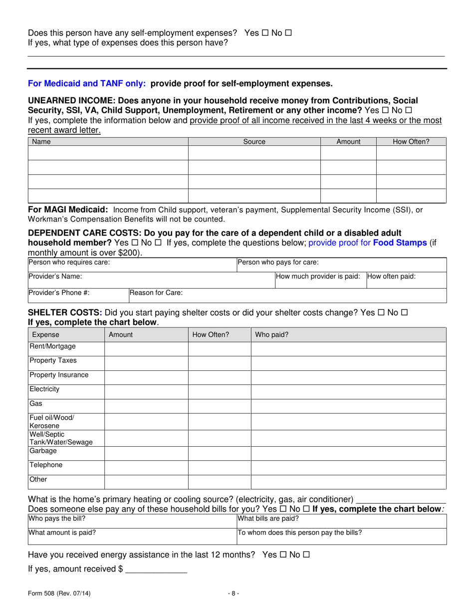 Form 508 Fill Out, Sign Online and Download Printable PDF,