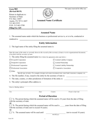 Form 503 Assumed Name Certificate - Texas, Page 4