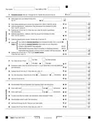 Form 540 California Resident Income Tax Return - California, Page 2