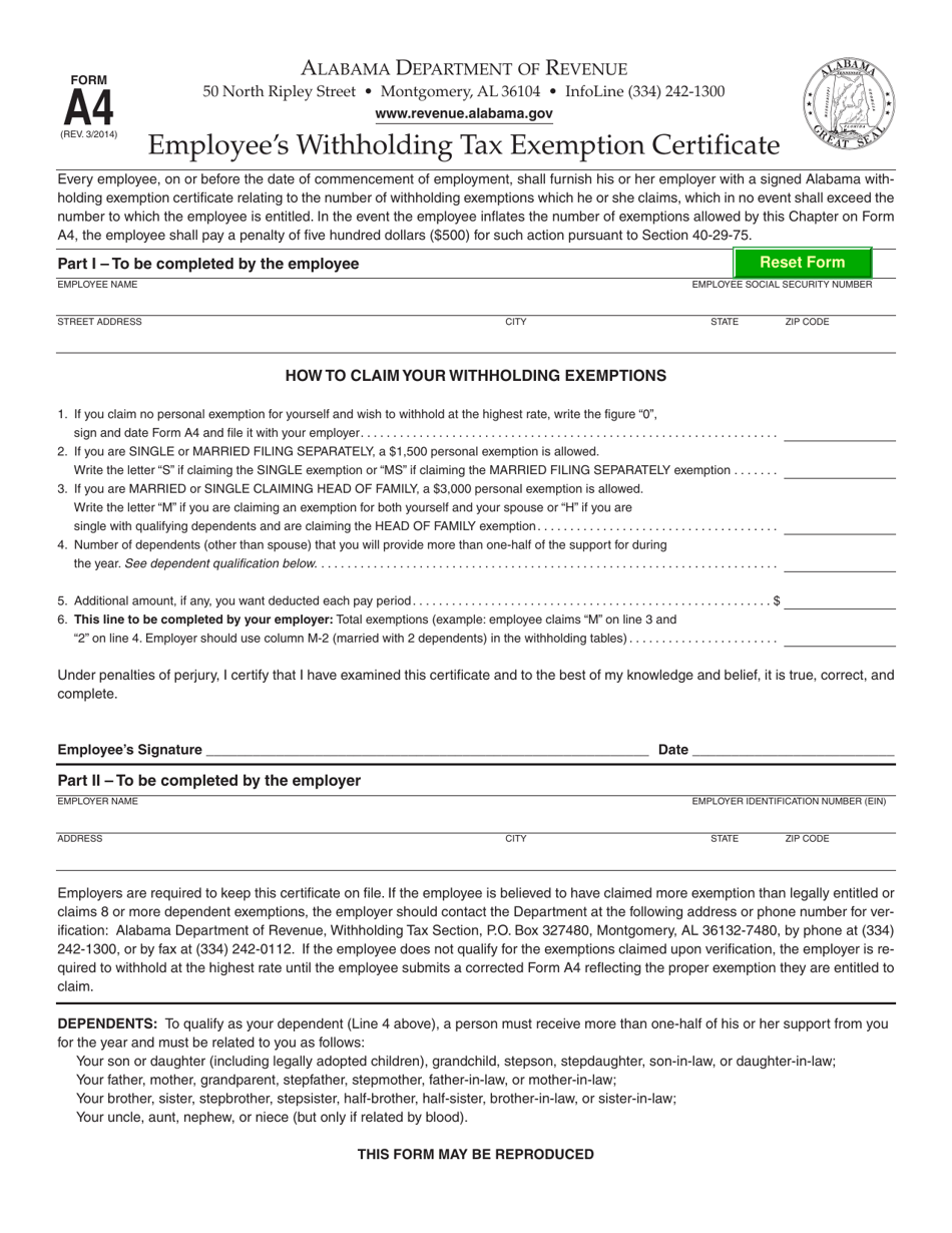Tax Exempt Form For Payroll