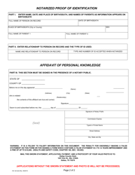 Form VS-142.3(A) Birth/Death Certificate Information - Dallas County, Texas, Page 2