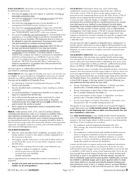 Form DE2501 Claim for Disability Insurance (Di) Benefits - California, Page 2