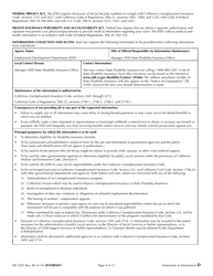 Form DE2501 &quot;Claim for Disability Insurance (Di) Benefits&quot; - California, Page 4